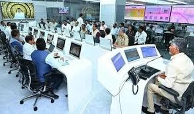ఆర్టీజిఎస్‌ను సందర్శించిన సీఎం చంద్రబాబు