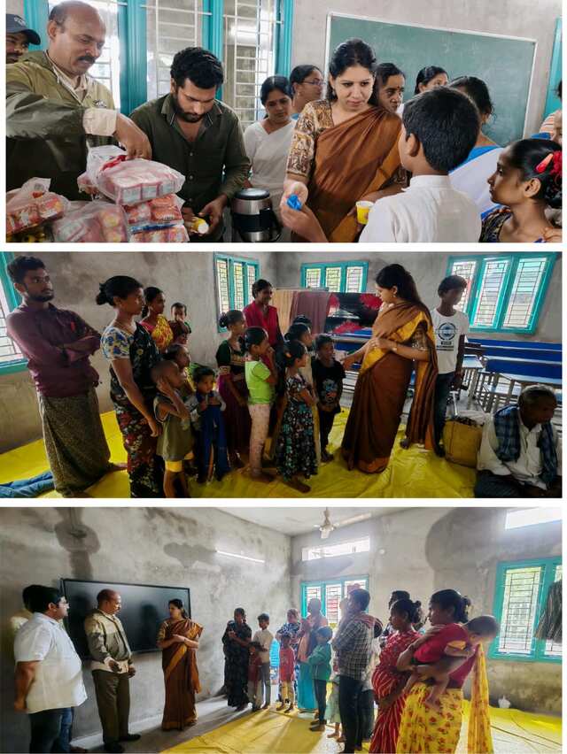 పేటలో పునరావాస కేంద్రాన్ని పరిశీలించిన కలెక్టర్ కృతికా శుక్లా.