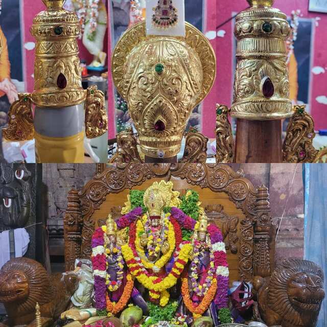 శ్రీలక్ష్మి నృసింహునికి కిరీటం, కర్ణాభరణాలు