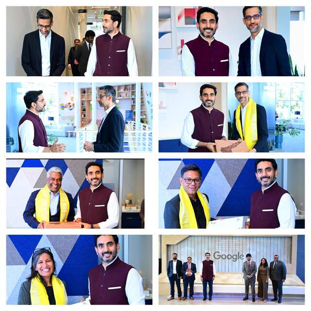 గూగుల్ సీఈవో సుందర్ పిచాయ్ తో  మంత్రి లోకేష్ భేటీ