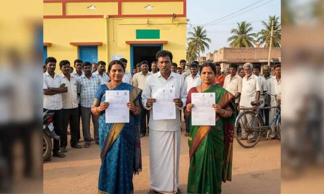 సర్పంచ్ కోసం ఇద్దరు భార్యలతో నామినేషన్లు