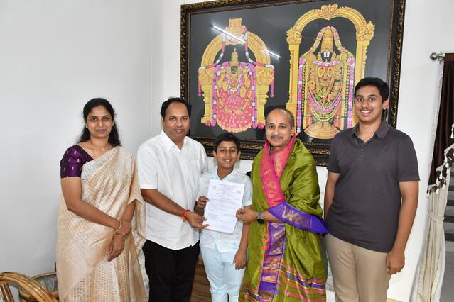 టీటీడీకి డా. కోడెల కుటుంబం రూ. 20 లక్షల విరాళం