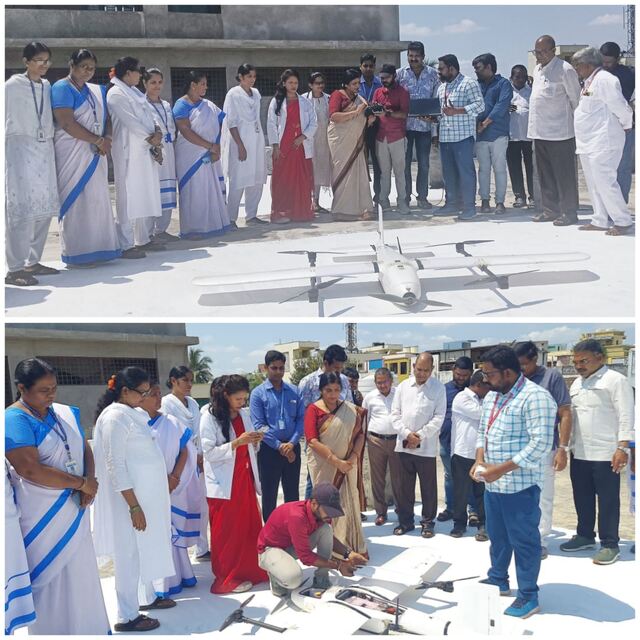 యూపీహెచ్సీలో డ్రోన్ వైద్య సేవలు ప్రారంభం