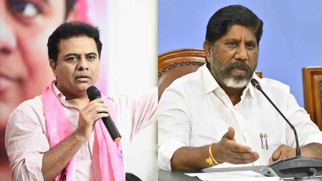 తెలంగాణలో చిత్రం.. కాంగ్రెస్ మంత్రిని పొగిడిన కేటీఆర్