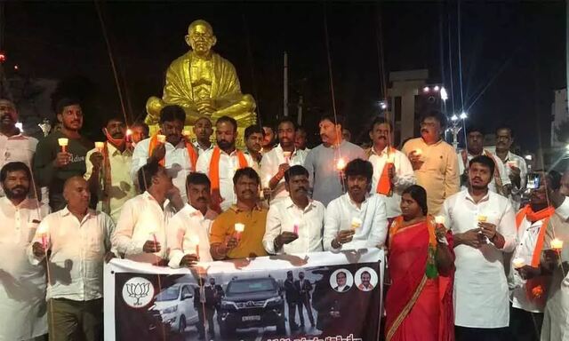 ఉగ్రదాడిని నిరసిస్తూ రాష్ట్రవ్యాప్తంగా క్యాండిల్స్ ర్యాలీ