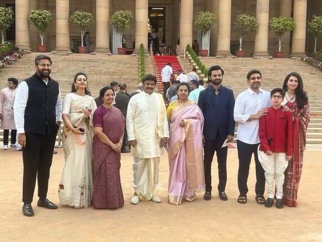 పంచెకట్టుతో బాలయ్య.. పద్మ అవార్డుతో సందడి!