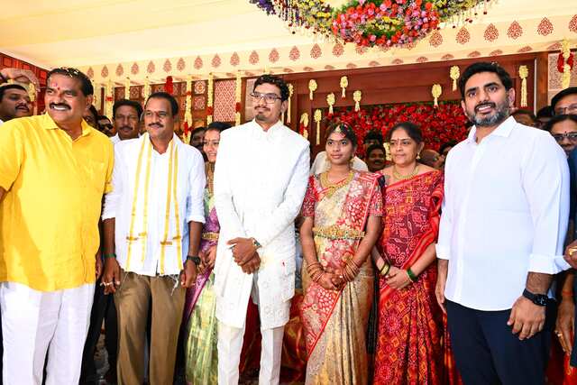మంత్రి నిమ్మల కుమార్తె నిశ్చితార్థ వేడుకకు మంత్రి లోకేష్